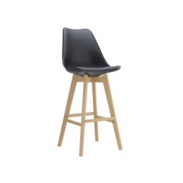 Σκαμπό Bar Martin ΕΜ147,21 49x54x67/106cm Black Σετ 4τμχ Ξύλο,Πολυπροπυλένιο