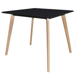 Τραπέζι Martin Ε7100,2 80x80 H.75cm Black Mdf