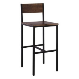Σκαμπό Bar Stab ΕΜ9801,L 39x42x67/95cm Anthracite Antique Σετ 4τμχ Mdf,Μέταλλο