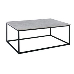 Τραπεζάκι Σαλονιού Texas ΕΜ744 115x75x45cm Black-Cement Mdf,Μέταλλο