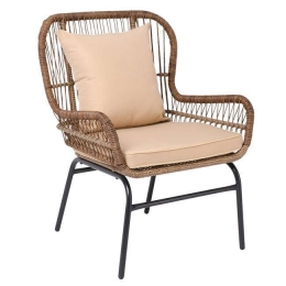 Πολυθρόνα Salsa Max Ε243,Κ 64x69x89cm Black-Natural