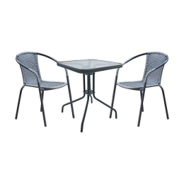 Τραπεζαρία Σετ 3Τμχ Baleno Ε240,10 60x60x70cm Grey 2 Θέσεων