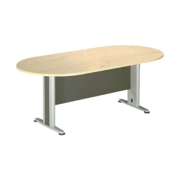 Τραπέζι Συνεδρίου Oval ΕΟ146 Dark Grey/Beech 180x90cm