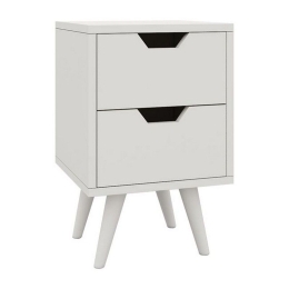 Κομοδίνο Alina Ε745,3 29x29x44cm White Μοριοσανίδα