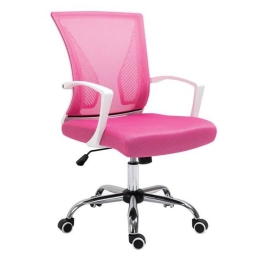 Πολυθρόνα Γραφείου BF2120-S ΕΟ258,4S 57x60x93/103cm White - Pink