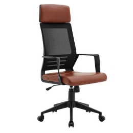 Πολυθρόνα Γραφείου Διευθυντή BF2500 ΕΟ607,3 58x62x116/126cm Black-Brown