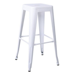 Σκαμπό Bar Relix Ε5190,W 43x43x76cm White Μέταλλο