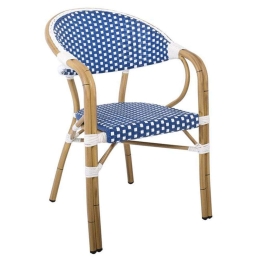 Πολυθρόνα Paris Dining Ε258,3 57x59x84cm Blue-White