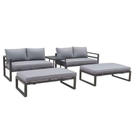 Σαλόνι Κήπου Orbea (Σετ 5Τμχ) Anthracite-Grey 8 Θέσεων