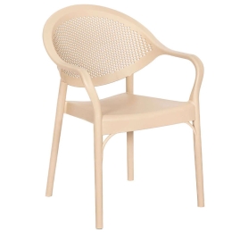 Πολυθρόνα Κήπου Alba Ε316,2 Στοιβαζόμενη 61x57x84cm Abs-Uv Beige