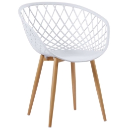 Πολυθρόνα Rex Ε373,11W 62x56x80cm Natural-White