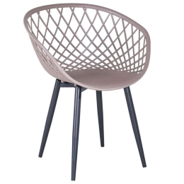 Πολυθρόνα Rex Ε373,3W 62x56x80cm Black-Sand Beige
