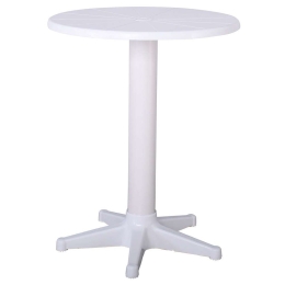 Τραπέζι Κήπου Gaz Ε395,1 Φ60cm 73cm White