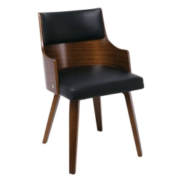 Καρέκλα Emerson Ε7513,2 48x53x79cm Walnut-Black