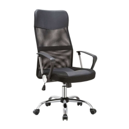 Πολυθρόνα Γραφείου Διευθυντή ΕΟ502,1PU 61x63x110/120cm Black