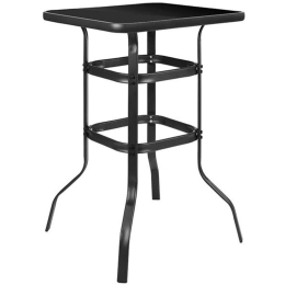 Τραπέζι Μπαρ Rio Ε2711 70x70x100cm Anthracite-Black