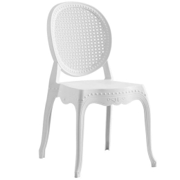 Καρέκλα Dynasty Ε3808,1 42x52x88cm White Πολυπροπυλένιο