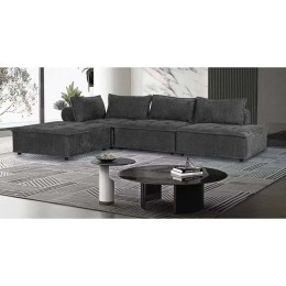 Καναπές Γωνιακός Larry Ε9820,1 301x201x75/39cm Dark Grey
