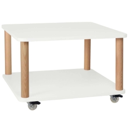 Τραπεζάκι Βοηθητικό Τροχήλατο Ashme ASHMEROLLST1 64x64x42,5cm White