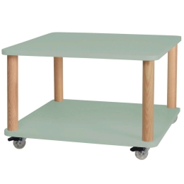 Τραπεζάκι Βοηθητικό Τροχήλατο Ashme ASHMEROLLST17 64x64x42,5cm Sage Green