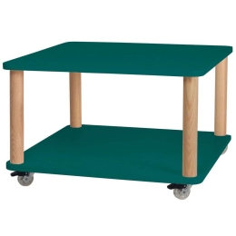 Τραπεζάκι Βοηθητικό Τροχήλατο Ashme ASHMEROLLST10 64x64x42,5cm Sea Green