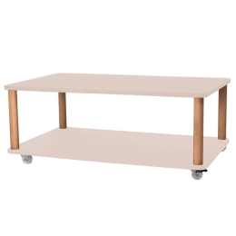Τραπέζι Σαλονιού Τροχήλατο Ashme ASHMEROLLCT4 64x105x42,5cm Beige
