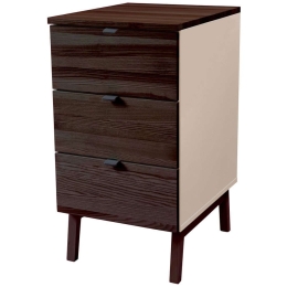 Συρταριέρα Γραφείου Luka 3 LUKAWTDWAL4 41x50x75cm Walnut-Beige