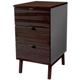 Συρταριέρα Γραφείου Luka 3 LUKAWTDWAL6 41x50x75cm Walnut-Concrete