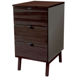 Συρταριέρα Γραφείου Luka 3 LUKAWTDWAL7 41x50x75cm Walnut-Clay