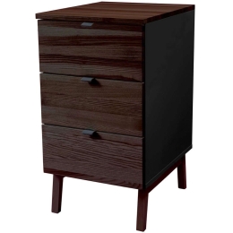 Συρταριέρα Γραφείου Luka 3 LUKAWTDWALBLACK 41x50x75cm Walnut-Black