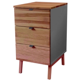 Συρταριέρα Γραφείου Luka 3 LUKAWTDOAK6 41x50x75cm Oak-Concrete