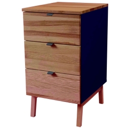 Συρταριέρα Γραφείου Luka 3 LUKAWTDOAK15 41x50x75cm Oak-Navy Blue