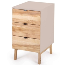 Συρταριέρα Γραφείου Luka 3 LUKADNAT4 41x50x75cm Natural-Beige