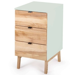 Συρταριέρα Γραφείου Luka 3 LUKADNAT11 41x50x75cm Natural-Mint
