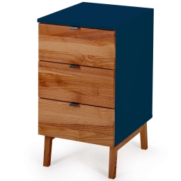 Συρταριέρα Γραφείου Luka 3 LUKADOAK15 41x50x75cm Oak-Navy Blue