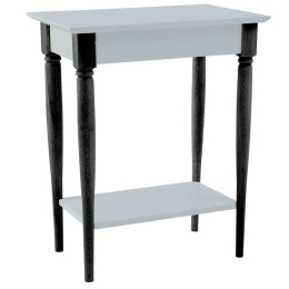 Κονσόλα Mamo S MAMOCSBL8 65x35x74cm Pearl Grey-Black Mdf,Ξύλο