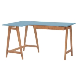 Γραφείο Luka Αριστερή Γωνία LUKALOFOAK13 135x50x75cm Oak-Light Blue