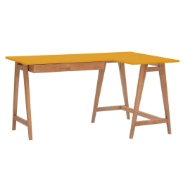 Γραφείο Luka Δεξιά Γωνία LUKAROFOAK5 135x50x75cm Oak-Yellow