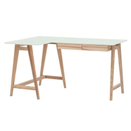 Γραφείο Luka Αριστερή Γωνία LUKALOFASH11 135x50x75cm Natural-Mint