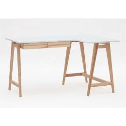 Γραφείο Luka Δεξιά Γωνία LUKAROFASH1 135x50x75cm Natural-White