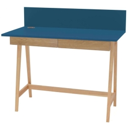 Γραφείο Luka LUKA2DOFASH14 110x50x75cm Natural-Petrol Blue