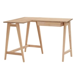 Γραφείο Luka Αριστερή Γωνία LUKASLOFVENASH 115x50x75cm Natural