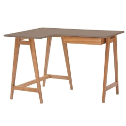 Γραφείο Luka S Αριστερή Γωνία LUKALOFSOAK7 115x50x75cm Oak-Clay