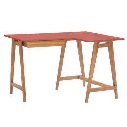 Γραφείο Luka S Δεξιά Γωνία LUKAROFSOAK16 115x50x75cm Oak-Dark Coral