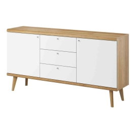 Μπουφές Riviera II Natural-White 160X83X40 cm Μελαμίνη
