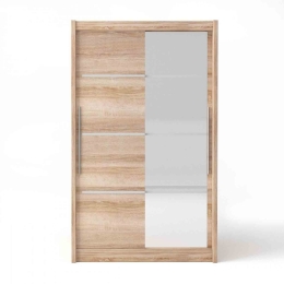 Ντουλάπα Ilona Sonoma 130X61X215 cm TO-ILO130S Δίφυλλη Μελαμίνη