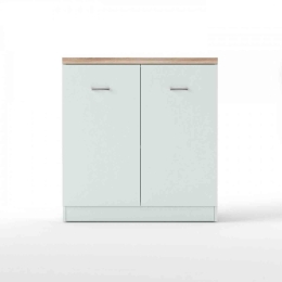 Κομότα Kom 2D White-Sonoma 80X33X85 cm TO-KOM2DWHIT Μελαμίνη