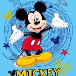 Ariete Casa Κουβέρτα Velour Mickey Μονή 160×220 Γαλάζια