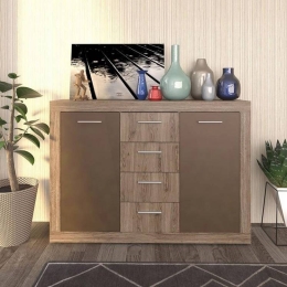 ΜΠΟΥΦΕΣ JULIET ΣΚΟΥΡΟ ΔΡΥΣ-ΜΠΡΟΝΖΕ 130X34X92ΕΚ