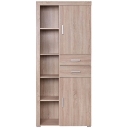 DAMIS 90.5X35X203ΕΚ ΝΤΟΥΛΑΠΑ ΡΑΦΙΕΡΑ ΜΕ ΣΥΡΤΑΡΙΑ SONOMA